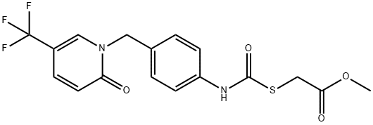 METHYL 2-([(4-([2-OXO-5-(TRIFLUOROMETHYL)-1(2H)-PYRIDINYL]METHYL)ANILINO)CARBONYL]SULFANYL)ACETATE 结构式