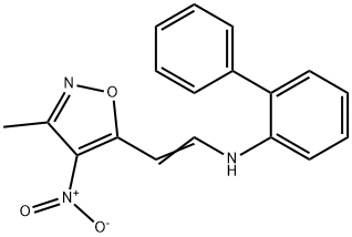 N-[1,1'-BIPHENYL]-2-YL-N-[2-(3-METHYL-4-NITRO-5-ISOXAZOLYL)VINYL]AMINE 结构式