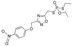 O,S-DIETHYL S-((3-[(4-NITROPHENOXY)METHYL]-1,2,4-OXADIAZOL-5-YL)METHYL) PHOSPHODITHIOATE 结构式