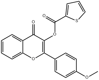 2-(4-METHOXYPHENYL)-4-OXO-4H-CHROMEN-3-YL 2-THIOPHENECARBOXYLATE 结构式
