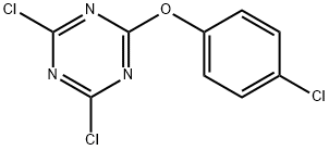 2,4-DICHLORO-6-(4-CHLOROPHENOXY)-1,3,5-TRIAZINE 结构式