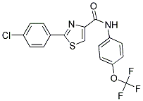 2-(4-CHLOROPHENYL)-N-[4-(TRIFLUOROMETHOXY)PHENYL]-1,3-THIAZOLE-4-CARBOXAMIDE 结构式