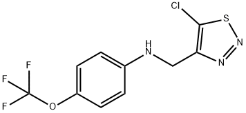N-[(5-CHLORO-1,2,3-THIADIAZOL-4-YL)METHYL]-4-(TRIFLUOROMETHOXY)ANILINE 结构式