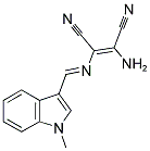 2-AMINO-1-(1-AZA-2-(1-METHYLINDOL-3-YL)VINYL)ETHENE-1,2-DICARBONITRILE 结构式