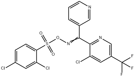 3-CHLORO-2-[(([(2,4-DICHLOROPHENYL)SULFONYL]OXY)IMINO)(3-PYRIDINYL)METHYL]-5-(TRIFLUOROMETHYL)PYRIDINE 结构式