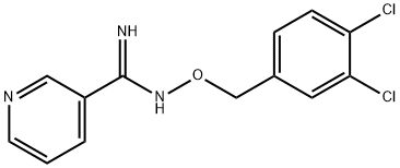 N'-[(3,4-DICHLOROBENZYL)OXY]-3-PYRIDINECARBOXIMIDAMIDE 结构式