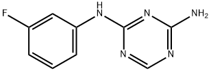 N-(3-氟苯基)-1,3,5-三嗪-2,4-二胺 结构式