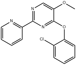 4-(2-Chlorophenoxy)-2-(2-pyridinyl)-5-pyrimidinyl methyl ether 结构式