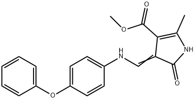 METHYL 2-METHYL-5-OXO-4-[(4-PHENOXYANILINO)METHYLENE]-4,5-DIHYDRO-1H-PYRROLE-3-CARBOXYLATE 结构式