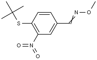 4-(tert-Butylsulfanyl)-3-nitrobenzenecarbaldehyde O-methyloxime 结构式
