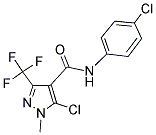 5-CHLORO-N-(4-CHLOROPHENYL)-1-METHYL-3-(TRIFLUOROMETHYL)-1H-PYRAZOLE-4-CARBOXAMIDE 结构式