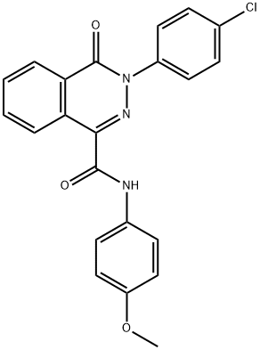 3-(4-Chlorophenyl)-N-(4-methoxyphenyl)-4-oxo-3,4-dihydro-1-phthalazinecarboxamide 结构式