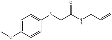 N-烯丙基-2-((4-甲氧基苯基)硫代)乙酰胺 结构式