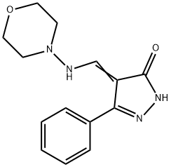 4-[(MORPHOLINOAMINO)METHYLENE]-5-PHENYL-2,4-DIHYDRO-3H-PYRAZOL-3-ONE 结构式