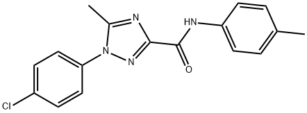 1-(4-CHLOROPHENYL)-5-METHYL-N-(4-METHYLPHENYL)-1H-1,2,4-TRIAZOLE-3-CARBOXAMIDE 结构式