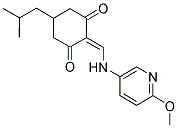 2-(((6-METHOXY(3-PYRIDYL))AMINO)METHYLENE)-5-(2-METHYLPROPYL)CYCLOHEXANE-1,3-DIONE 结构式