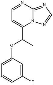 3-FLUOROPHENYL 1-[1,2,4]TRIAZOLO[1,5-A]PYRIMIDIN-7-YLETHYL ETHER 结构式