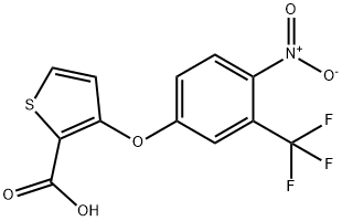 3-[4-NITRO-3-(TRIFLUOROMETHYL)PHENOXY]-2-THIOPHENECARBOXYLIC ACID 结构式