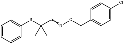 2-METHYL-2-(PHENYLSULFANYL)PROPANAL O-(4-CHLOROBENZYL)OXIME 结构式