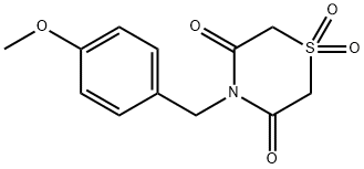 4-(4-METHOXYBENZYL)-1LAMBDA6,4-THIAZINANE-1,1,3,5-TETRAONE 结构式