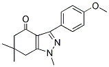 3-(4-METHOXYPHENYL)-1,6,6-TRIMETHYL-5,6,7-TRIHYDRO1H-INDAZOL-4-ONE 结构式
