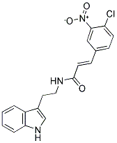 3-(4-CHLORO-3-NITROPHENYL)-N-(2-INDOL-3-YLETHYL)PROP-2-ENAMIDE 结构式