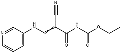 ETHYL N-[2-CYANO-3-(3-PYRIDINYLAMINO)ACRYLOYL]CARBAMATE 结构式