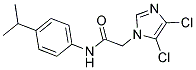 N1-(4-ISOPROPYLPHENYL)-2-(4,5-DICHLORO-1H-IMIDAZOL-1-YL)ACETAMIDE 结构式