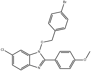 1-[(4-Bromobenzyl)oxy]-6-chloro-2-(4-methoxyphenyl)-1H-1,3-benzimidazole 结构式
