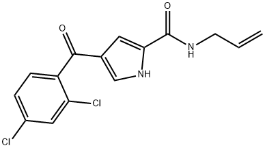 N-ALLYL-4-(2,4-DICHLOROBENZOYL)-1H-PYRROLE-2-CARBOXAMIDE 结构式