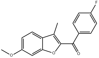 (4-FLUOROPHENYL)(6-METHOXY-3-METHYL-1-BENZOFURAN-2-YL)METHANONE 结构式