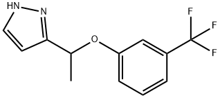 1-(1H-PYRAZOL-5-YL)ETHYL 3-(TRIFLUOROMETHYL)PHENYL ETHER 结构式