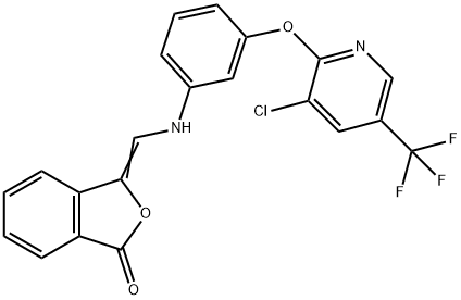 3-[(3-([3-CHLORO-5-(TRIFLUOROMETHYL)-2-PYRIDINYL]OXY)ANILINO)METHYLENE]-2-BENZOFURAN-1(3H)-ONE 结构式