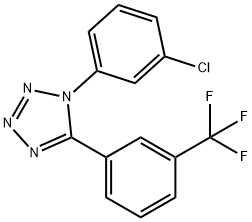 1-(3-Chlorophenyl)-5-[3-(trifluoromethyl)phenyl]-1H-1,2,3,4-tetraazole 结构式