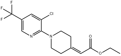 Ethyl 2-(1-[3-chloro-5-(trifluoromethyl)-2-pyridinyl]-4-piperidinylidene)acetate 结构式