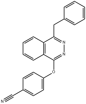 4-[(4-Benzyl-1-phthalazinyl)oxy]benzenecarbonitrile 结构式