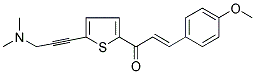 1-(5-[3-(DIMETHYLAMINO)PROP-1-YNYL]-2-THIENYL)-3-(4-METHOXYPHENYL)PROP-2-EN-1-ONE 结构式