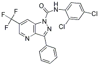 N-(2,4-DICHLOROPHENYL)-3-PHENYL-6-(TRIFLUOROMETHYL)-1H-PYRAZOLO[4,3-B]PYRIDINE-1-CARBOXAMIDE 结构式