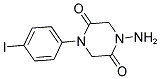 1-AMINO-4-(4-IODOPHENYL)PIPERAZINE-2,5-DIONE 结构式