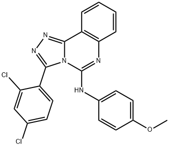 3-(2,4-DICHLOROPHENYL)-N-(4-METHOXYPHENYL)[1,2,4]TRIAZOLO[4,3-C]QUINAZOLIN-5-AMINE 结构式