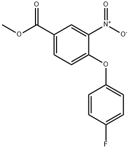 4-(4-氟苯氧基)-3-硝基苯甲酸甲酯 结构式