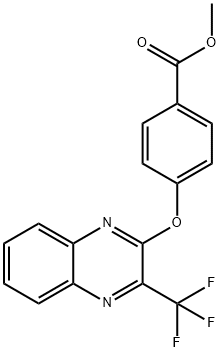 METHYL 4-([3-(TRIFLUOROMETHYL)-2-QUINOXALINYL]OXY)BENZENECARBOXYLATE 结构式