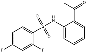 N-(2-ACETYLPHENYL)-2,4-DIFLUOROBENZENESULFONAMIDE 结构式