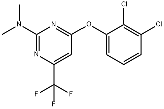 4-(2,3-DICHLOROPHENOXY)-N,N-DIMETHYL-6-(TRIFLUOROMETHYL)-2-PYRIMIDINAMINE 结构式