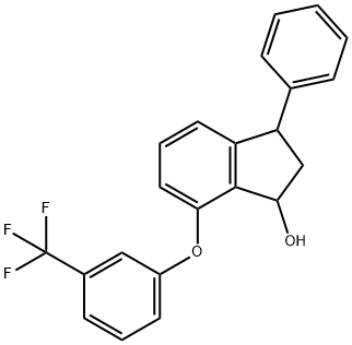 3-PHENYL-7-[3-(TRIFLUOROMETHYL)PHENOXY]-1-INDANOL 结构式