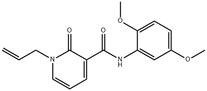 1-ALLYL-N-(2,5-DIMETHOXYPHENYL)-2-OXO-1,2-DIHYDRO-3-PYRIDINECARBOXAMIDE 结构式