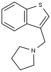 1-(Benzo[b]thiophen-3-ylmethyl)pyrrolidine 结构式