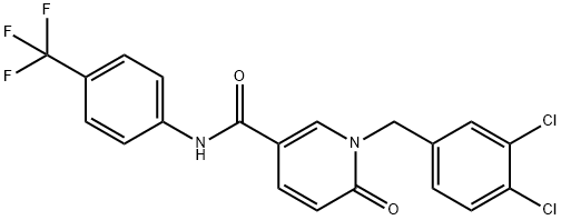 1-(3,4-DICHLOROBENZYL)-6-OXO-N-[4-(TRIFLUOROMETHYL)PHENYL]-1,6-DIHYDRO-3-PYRIDINECARBOXAMIDE 结构式