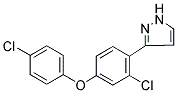 3-[2-CHLORO-4-(4-CHLOROPHENOXY)PHENYL]-1H-PYRAZOLE 结构式