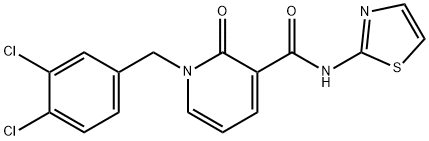 1-(3,4-DICHLOROBENZYL)-2-OXO-N-(1,3-THIAZOL-2-YL)-1,2-DIHYDRO-3-PYRIDINECARBOXAMIDE 结构式